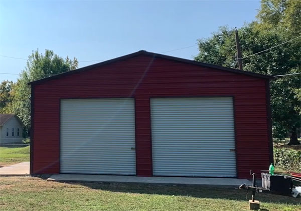 prefabricated metal garage building