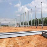 steel building frame structure installation