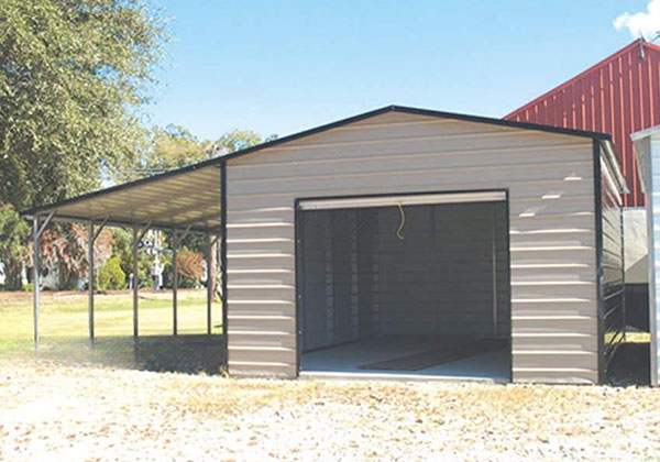 prefabricated steel garage shed