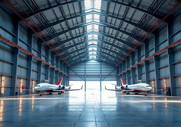 prefabricated steel hangar
