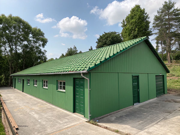 Double-Slope Roof Warehouse