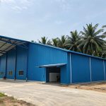 green steel warehouse