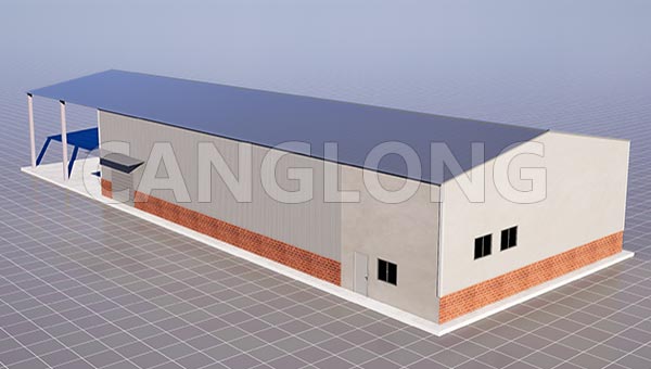 Tanzania prefabricated steel warehouse shed